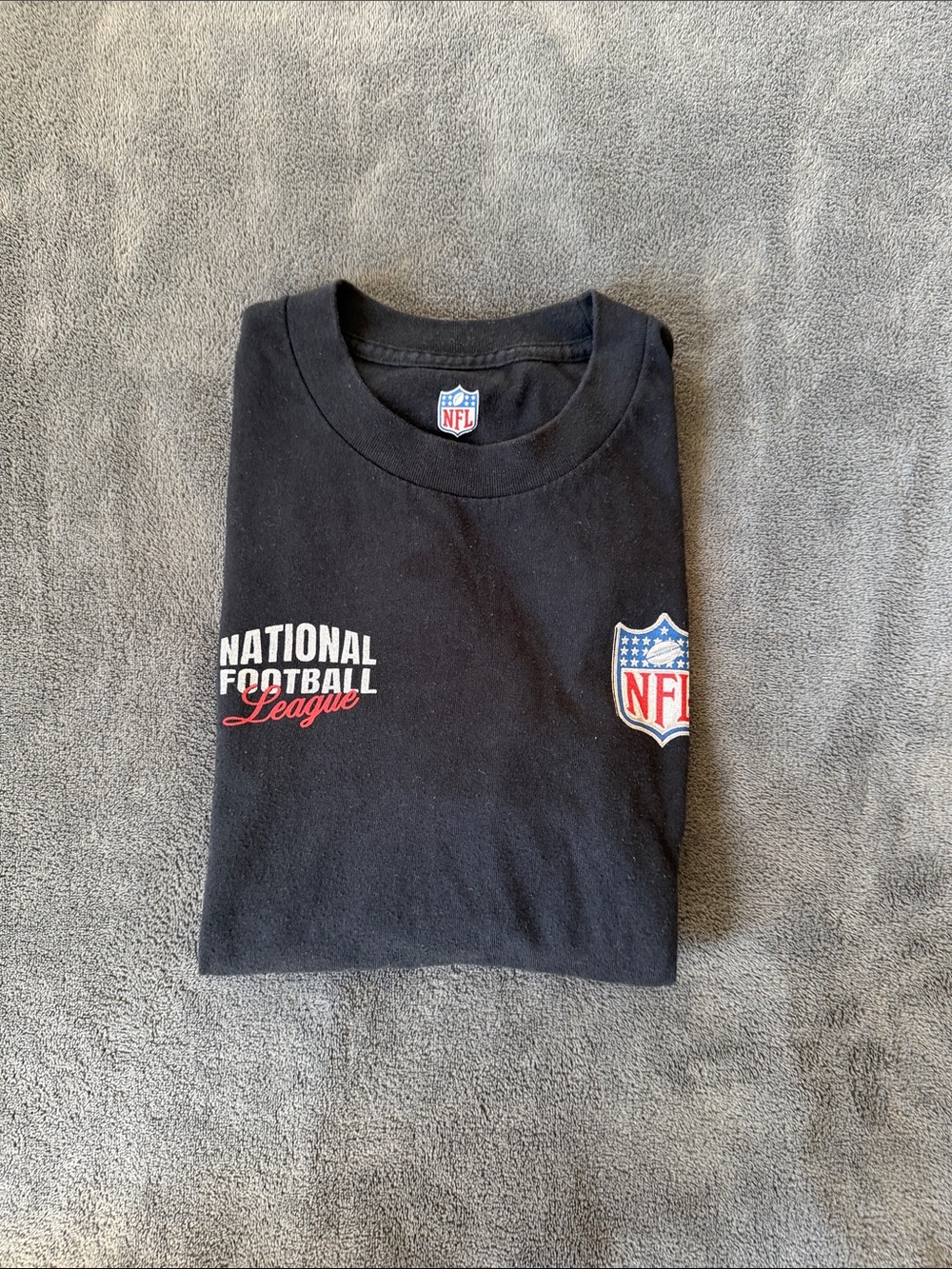 abercrombie kids Black Short-Sleeve NFL Logo Tee with Red & White Details